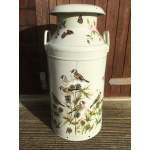 Vintage Hand Painted Churn - Large Design - Goldfinches Aspect birds-vintage-churn-goldfinches-large