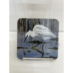 Melamine Coaster - Water's Edge ( Egret ) Design sp10-1546